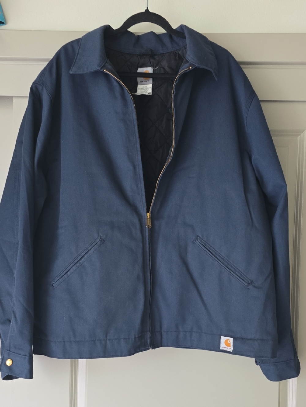 Carhartt Dark Blue Quilted Work Jacket